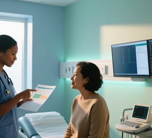 Reassuring medical consultation stockcake